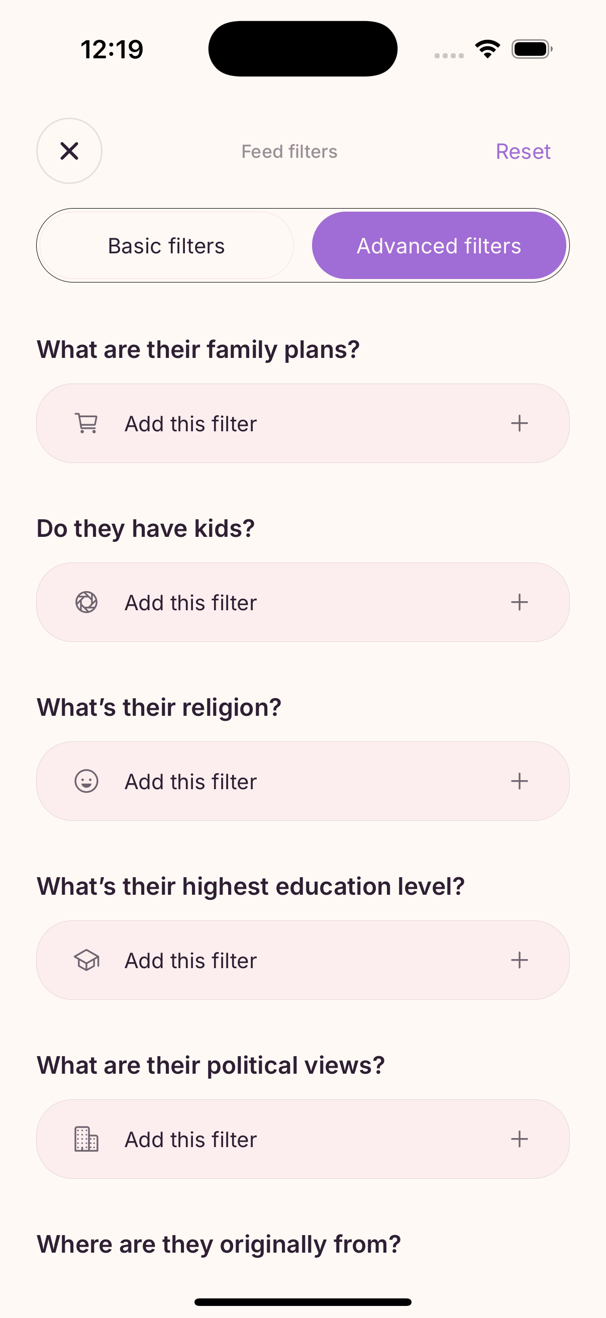 Claspa discovery preferences