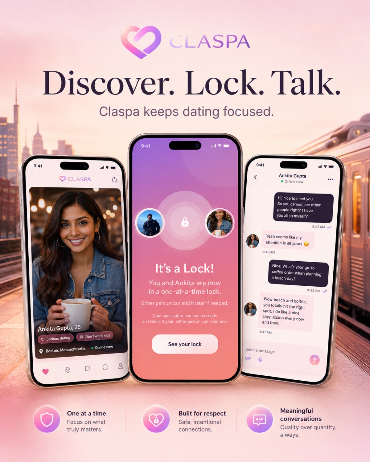 Claspa campaign connecting discovery, focus and human conversation