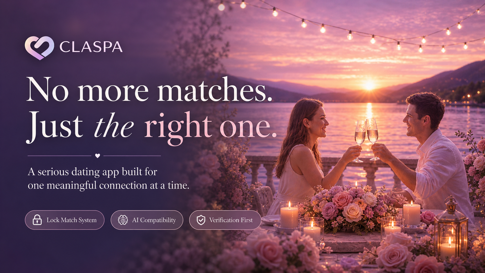 Claspa brand preview: a serious dating app for one meaningful connection at a time